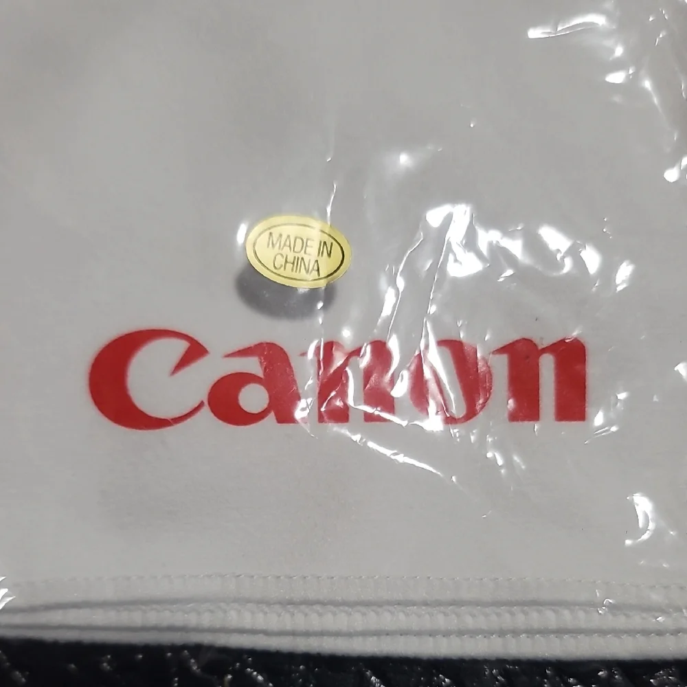 Canon Red and White Lens Cloth